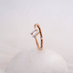 Load image into Gallery viewer, 9K Rose Gold Ring with CZ Stones Caia