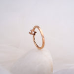 Load image into Gallery viewer, 9K Rose Gold Ring with CZ Stones