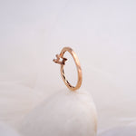 Load image into Gallery viewer, 9K Rose Gold Ring with CZ Stones Caia