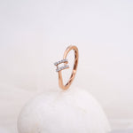 Load image into Gallery viewer, 9K Rose Gold Ring with CZ Stones Caia
