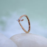 Load image into Gallery viewer, 9K Rose Gold Ring with CZ Stones Caia