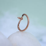Load image into Gallery viewer, 9K Rose Gold Ring with CZ Stones