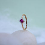 Load image into Gallery viewer, 9K Rose Gold Ring with Multicolour Stones Caia