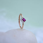 Load image into Gallery viewer, 9K Rose Gold Ring with Multicolour Stones Caia