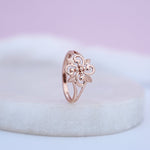 Load image into Gallery viewer, 9K Rose Gold Floral Ring Caia