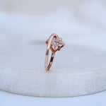 Load image into Gallery viewer, 9K Rose Gold Ring with CZ Stones