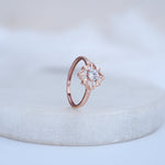 Load image into Gallery viewer, 9K Rose Gold Ring with CZ Stones Caia