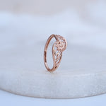 Load image into Gallery viewer, 9K Rose Gold Floral Ring Caia
