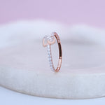 Load image into Gallery viewer, 9K Rose Gold Ring with CZ Stones Caia