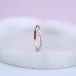 Load image into Gallery viewer, 9K Rose Gold Ring with CZ Stones Caia