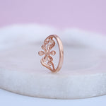Load image into Gallery viewer, 9K Rose Gold Floral Ring Caia