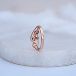 Load image into Gallery viewer, 9K Rose Gold Floral Ring