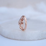 Load image into Gallery viewer, 9K Rose Gold Floral Ring Caia