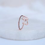 Load image into Gallery viewer, 9K Rose Gold Heart Ring Caia
