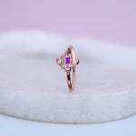 Load image into Gallery viewer, 9K Rose Gold Ring with Colour Stone