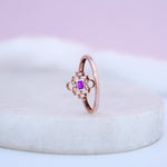 Load image into Gallery viewer, 9K Rose Gold Ring with Colour Stone Caia
