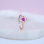 Load image into Gallery viewer, 9K Rose Gold Ring with Colour Stone Caia