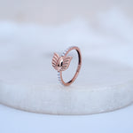Load image into Gallery viewer, 9K Rose Gold Ring with CZ Stones
