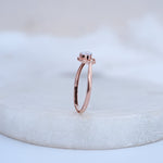 Load image into Gallery viewer, 9K Rose Gold Heart Ring with CZ Stones Caia