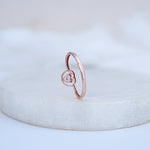 Load image into Gallery viewer, 9K Rose Gold Heart Ring with CZ Stones Caia