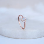 Load image into Gallery viewer, 9K Rose Gold Heart Ring with CZ Stones Caia