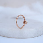 Load image into Gallery viewer, 9K Rose Gold Heart Ring with CZ Stones
