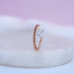 Load image into Gallery viewer, 9K Rose Gold Ring with CZ Stones Caia