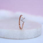 Load image into Gallery viewer, 9K Rose Gold Ring with CZ Stones Caia