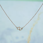 Load image into Gallery viewer, 14K Rose Gold Pendant Necklace with CZ Stones