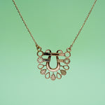 Load image into Gallery viewer, 14K Rose Gold Pendant Necklace with CZ Stones