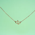 Load image into Gallery viewer, 14K Rose Gold Pendant Necklace with CZ Stones