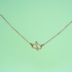 Load image into Gallery viewer, 14K Rose Gold Pendant Necklace with CZ Stones Caia