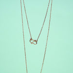 Load image into Gallery viewer, 14K Rose Gold Pendant Necklace with CZ Stones Caia