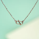 Load image into Gallery viewer, 14K Rose Gold Pendant Necklace with CZ Stones