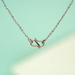 Load image into Gallery viewer, 14K Rose Gold Pendant Necklace with CZ Stones Caia