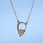 Load image into Gallery viewer, 14K Rose Gold Pendant Necklace with CZ Stones Caia