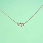 Load image into Gallery viewer, 14K Rose Gold Pendant Necklace with CZ Stones Caia