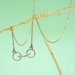 Load image into Gallery viewer, 14K Rose Gold Pendant Necklace with CZ Stones Caia