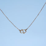 Load image into Gallery viewer, 14K Rose Gold Pendant Necklace with CZ Stones
