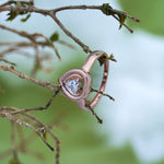 Load image into Gallery viewer, 14K Rose Gold Ring with CZ Stones
