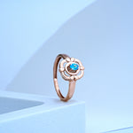 Load image into Gallery viewer, 14K Rose Gold Ring with Colour Stone