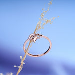 Load image into Gallery viewer, 14K Rose Gold Peacock Ring