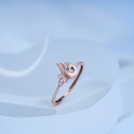 Load image into Gallery viewer, 14K Rose Gold Peacock Ring