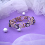 Load image into Gallery viewer, 18K Gold Bangle with Multicolor CZ Stones Caia