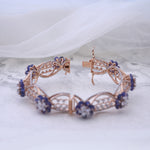 Load image into Gallery viewer, 18K Gold Bangle with Multicolor CZ Stones