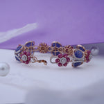 Load image into Gallery viewer, 18K Gold Bracelet with Multicolor CZ Stones