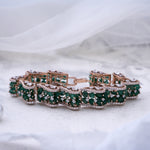 Load image into Gallery viewer, 18K Gold Bracelet with Multicolor CZ Stones