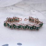 Load image into Gallery viewer, 18K Gold Bracelet with Multicolor CZ Stones