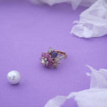 Load image into Gallery viewer, 18K Gold Ring with Multicolor CZ Stones Caia