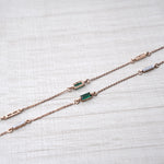 Load image into Gallery viewer, 18K Gold Anklet with Multicolour Stones